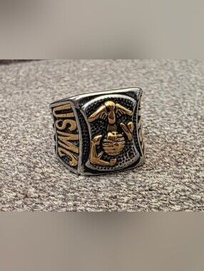 New Stainless Steel USMC Marine Corps Ring Size 7 To 14